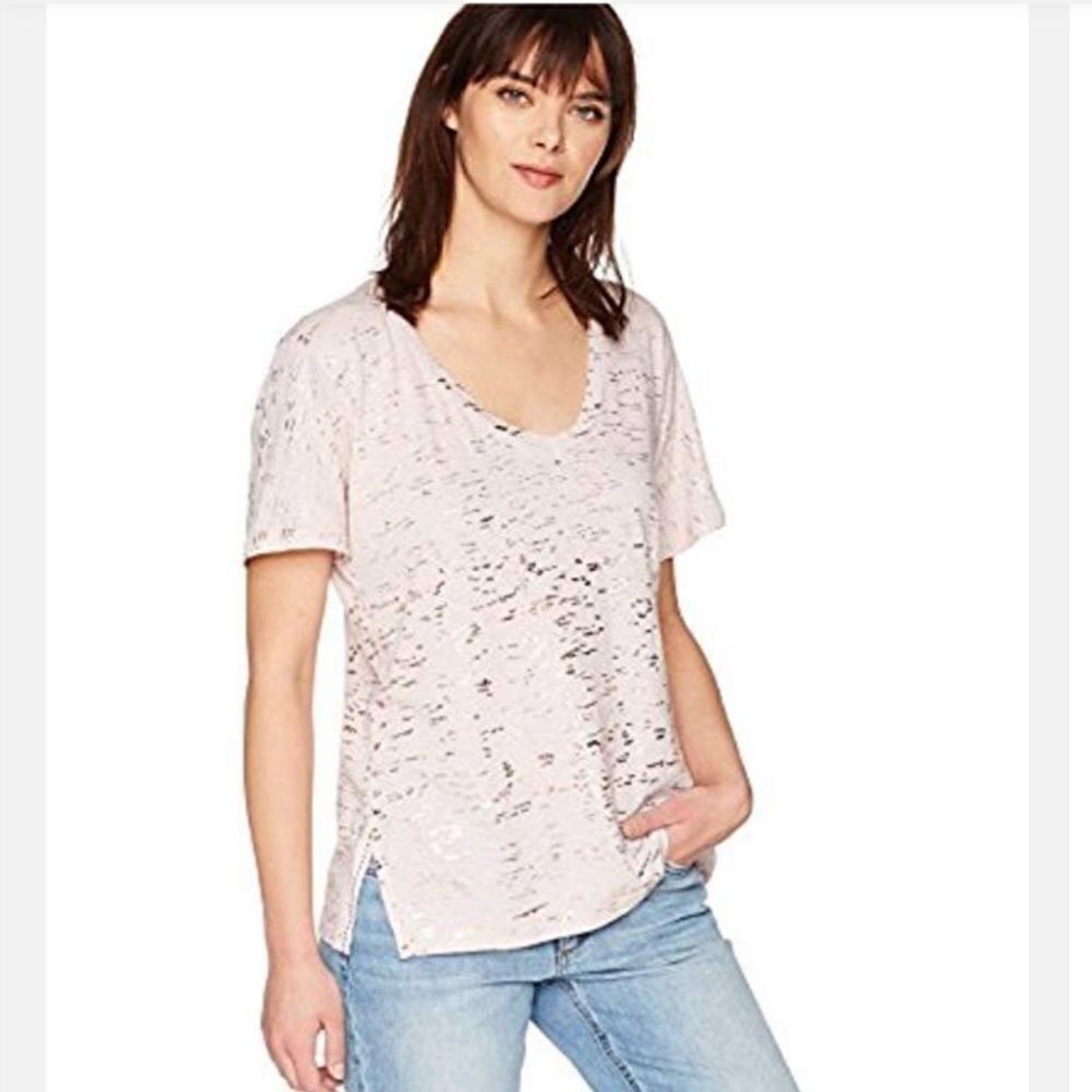 Michael Stars V-Neck Splatter Foil OS NWOT